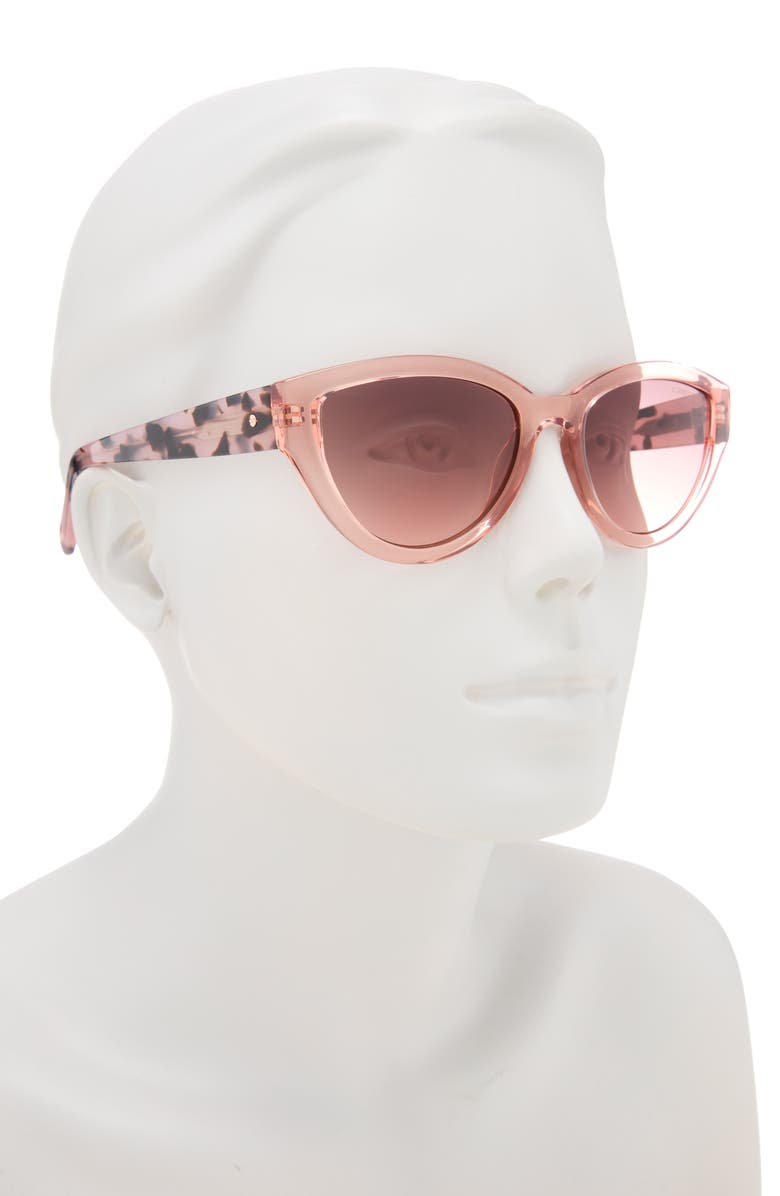 Kenneth Cole 53mm Cat Eye Sunglasses, Alternate, color, Pink / Bordeaux
