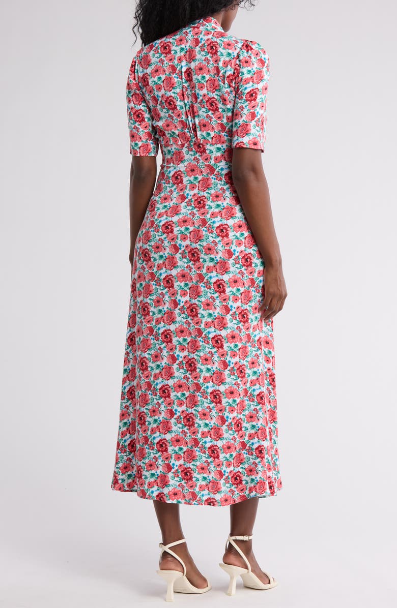 Love By Design Isla Crepe Midi Dress, Alternate, color, Baby Rose