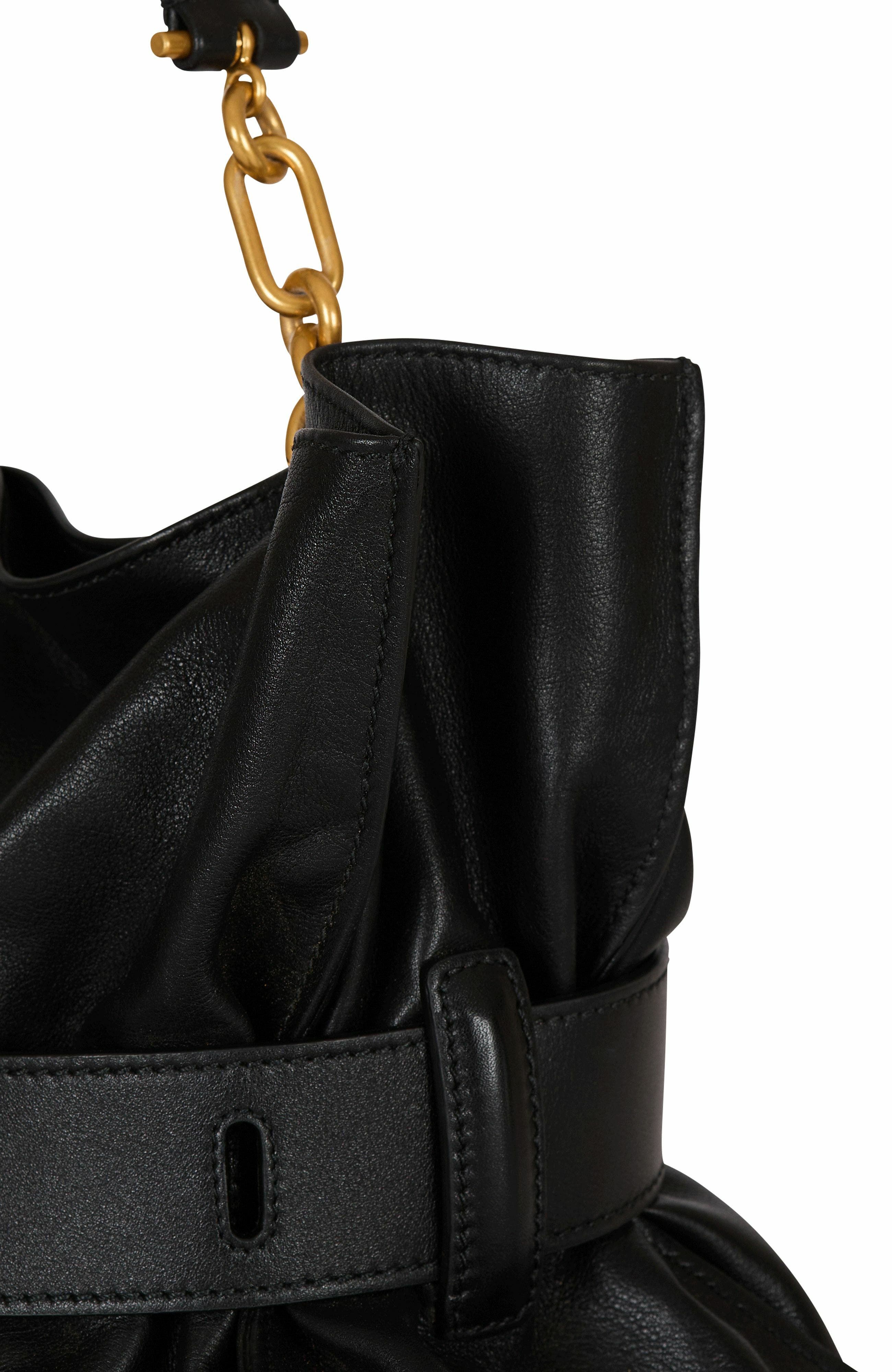 Balmain Medium Anthem Shoulder Bag In Leather, Alternate, color, 