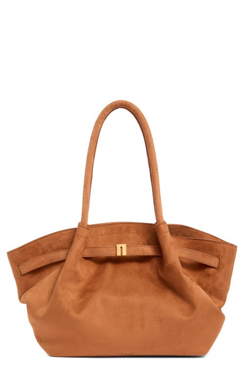 Jw Pei Hana Medium Faux Suede Tote Bag In Brown