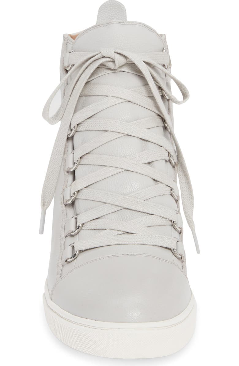 Linea Paolo Fenton Wedge Sneaker, Alternate, color, Light Grey Leather