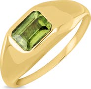Bony Levy 14k Gold Peridot Signet Ring