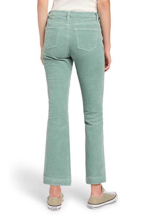 Faherty High Waist Ankle Flare Leg Corduroy Pants In Seaglass