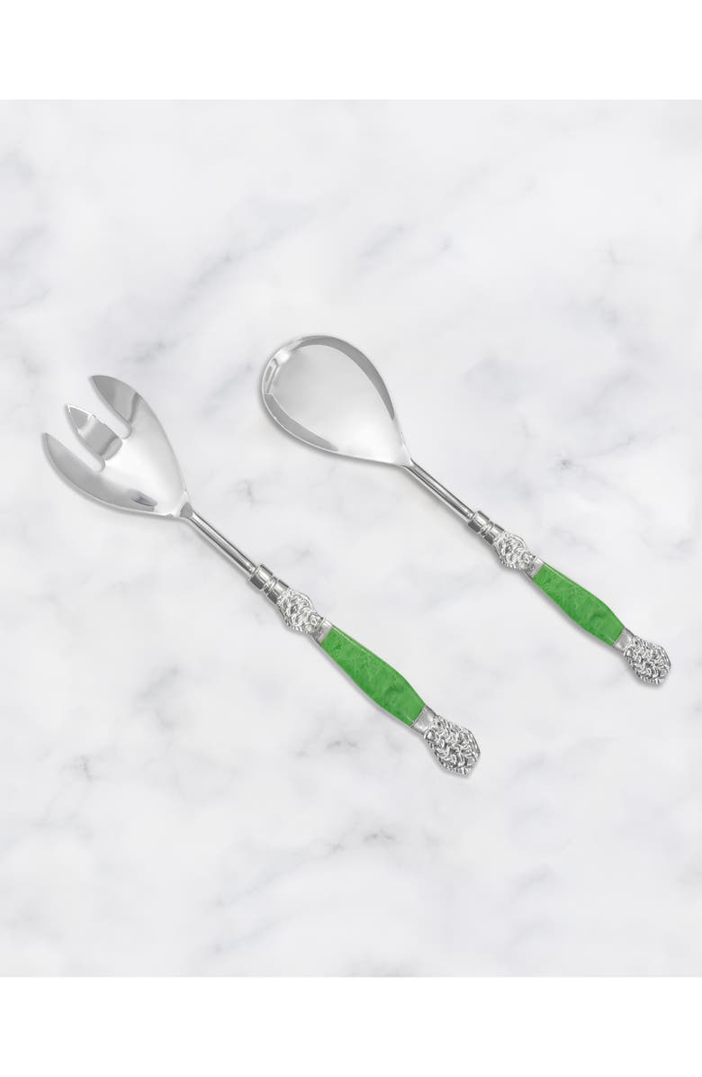 Tiramisu Vibrant Verde Stainless Steel Salad Servers, Alternate, color, Green