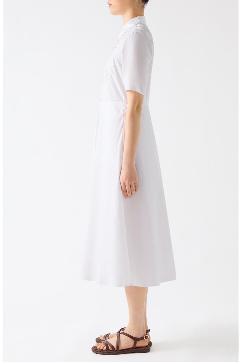 Grace Cutwork Cotton Shirtdress, Alternate, color, WHITE