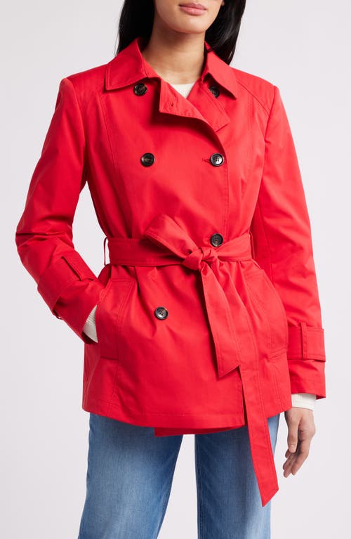 Shop Sam Edelman Belted Trench Coat In Poppy Red