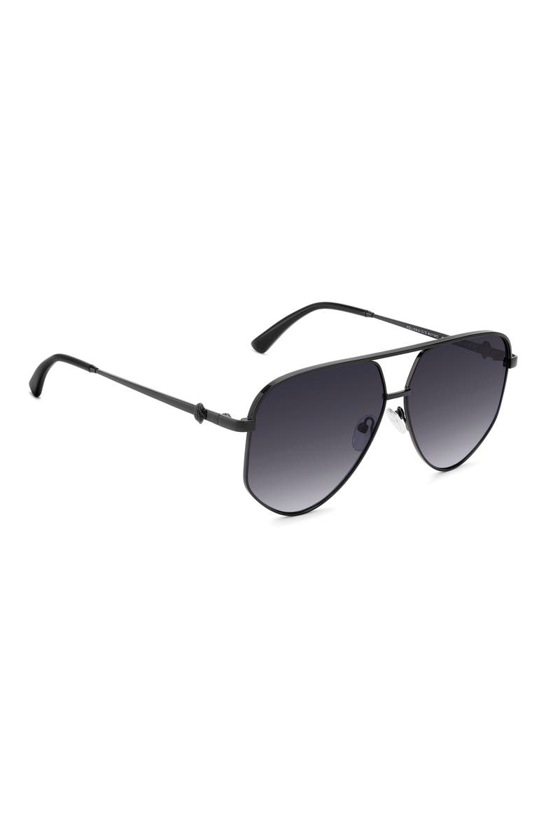 64mm Square Sunglasses, Alternate, color, BLACK/ DARK GREY SF