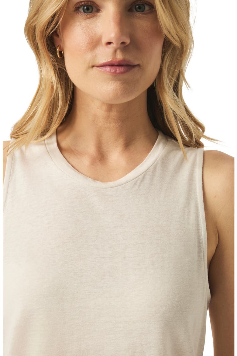 Cady Crewneck Linen Blend Tank, Alternate, color, MOONSTONE