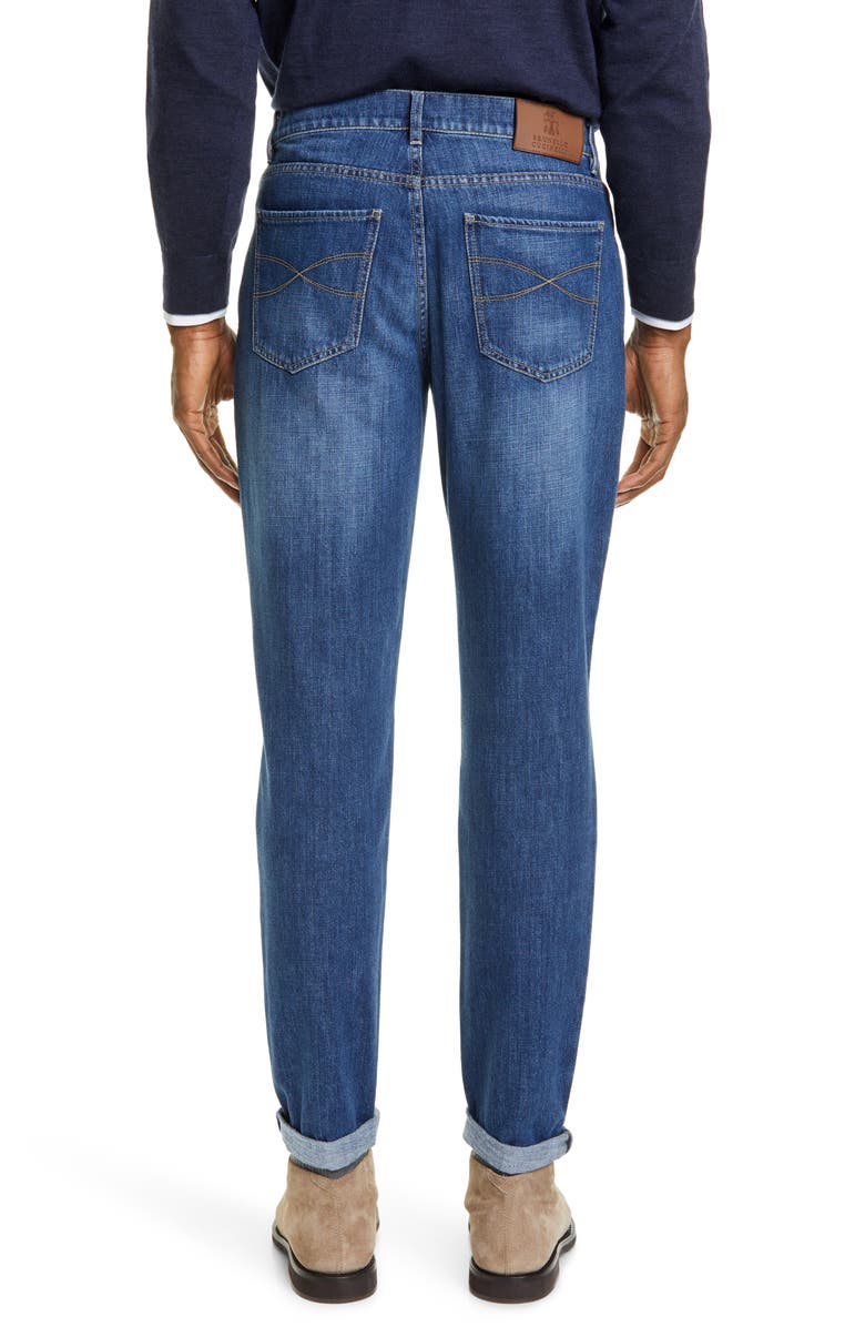 Brunello Cucinelli Slim Fit Jeans, Alternate, color, 