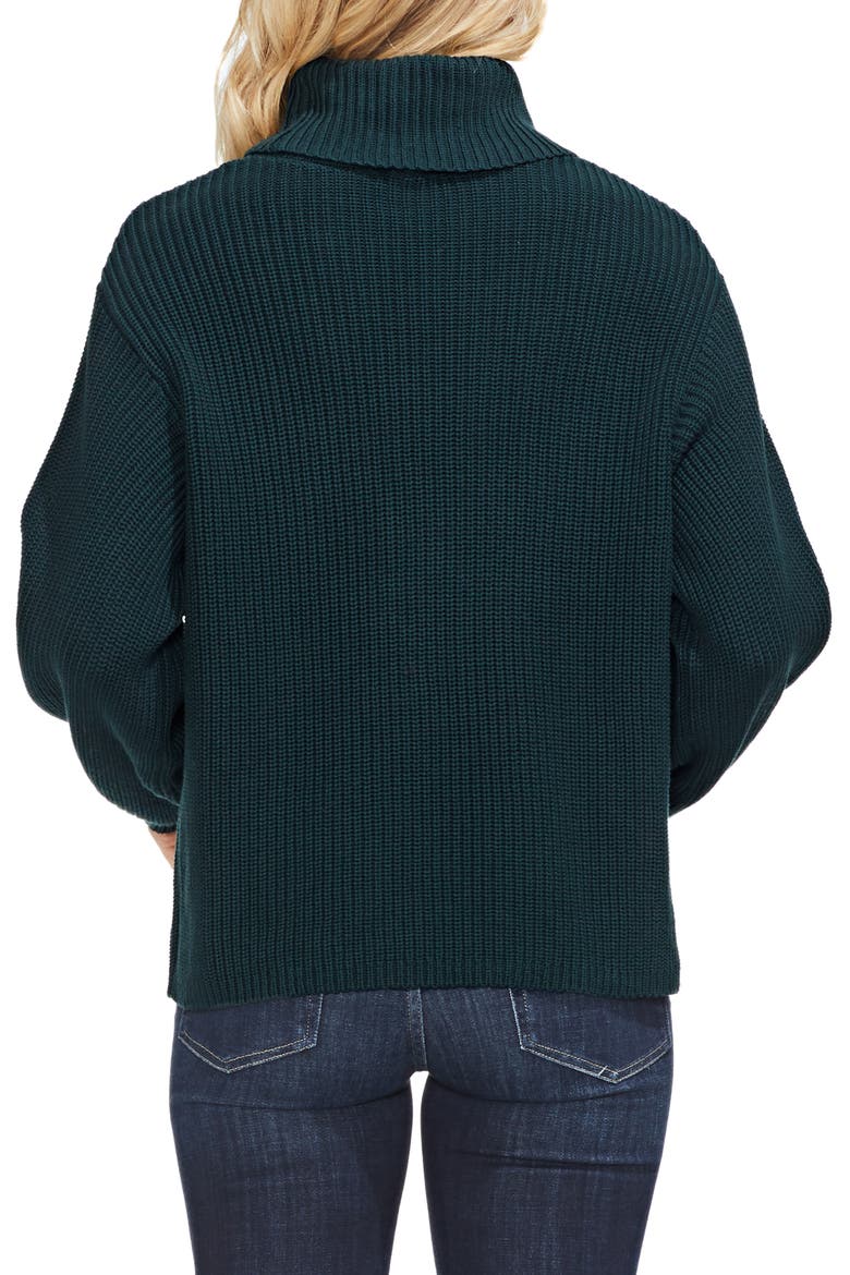 Slouchy Turtleneck Sweater, Alternate, color, HUNTER