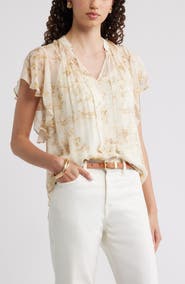 Nordstrom Crinkle Chiffon Top