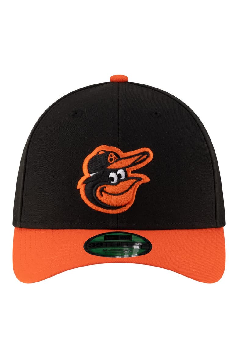 Men's New Era  Black Baltimore Orioles Player Replica 39THIRTY M-Crown Flex Hat, Alternate, color, Black