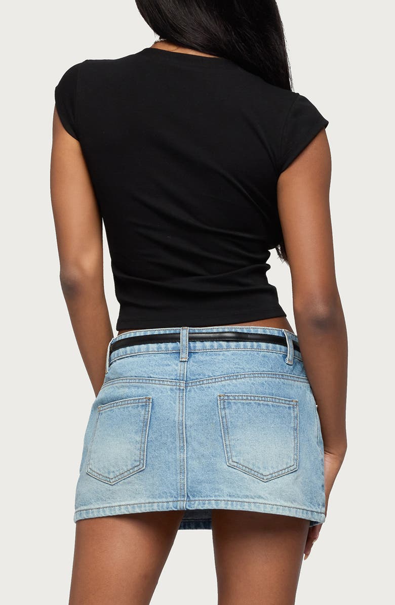 EDIKTED Alza Front Button Crop Top, Alternate, color, 