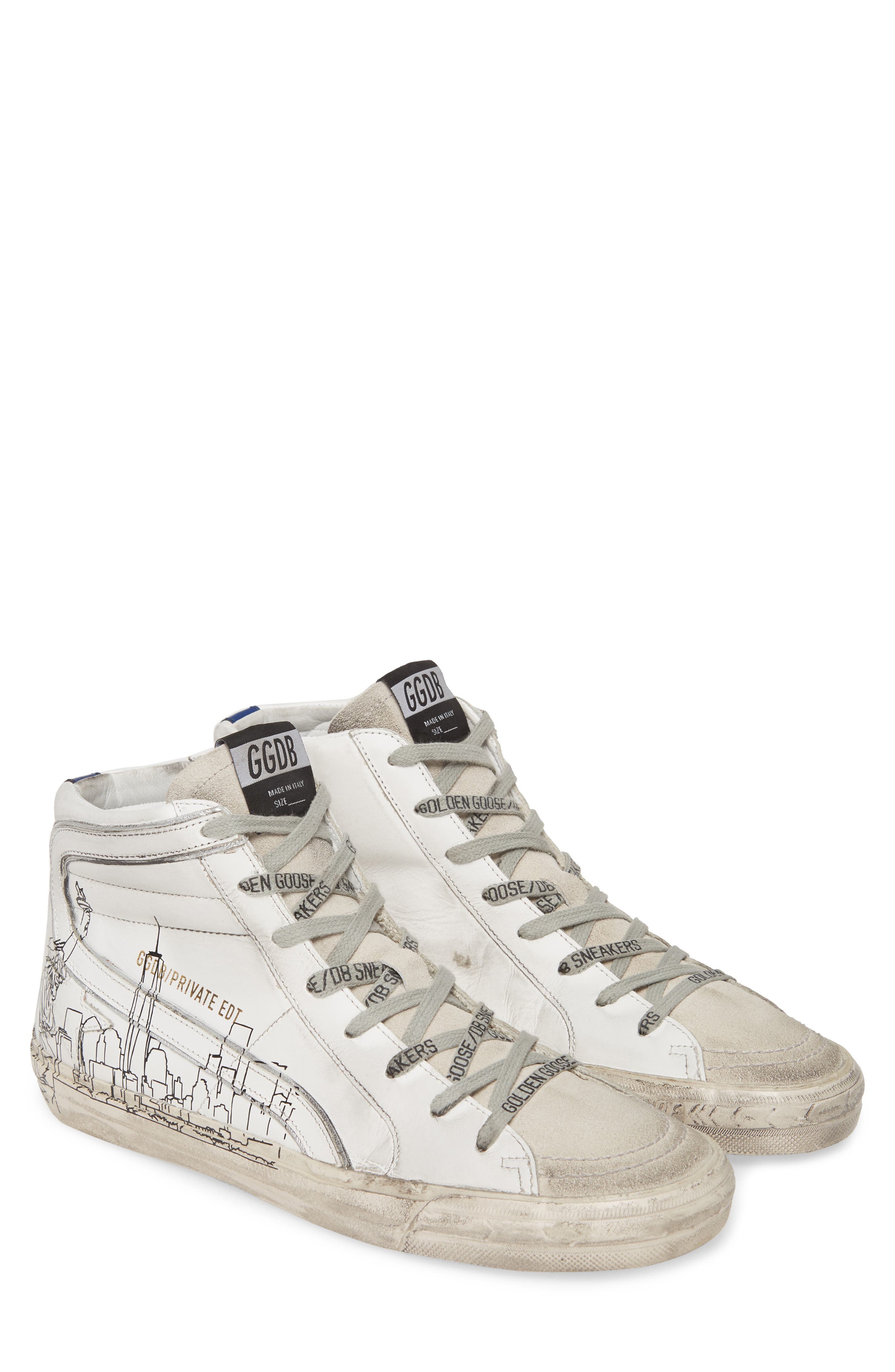 Golden Goose Slide NYC Graphic High Top Sneaker, Main, color, 