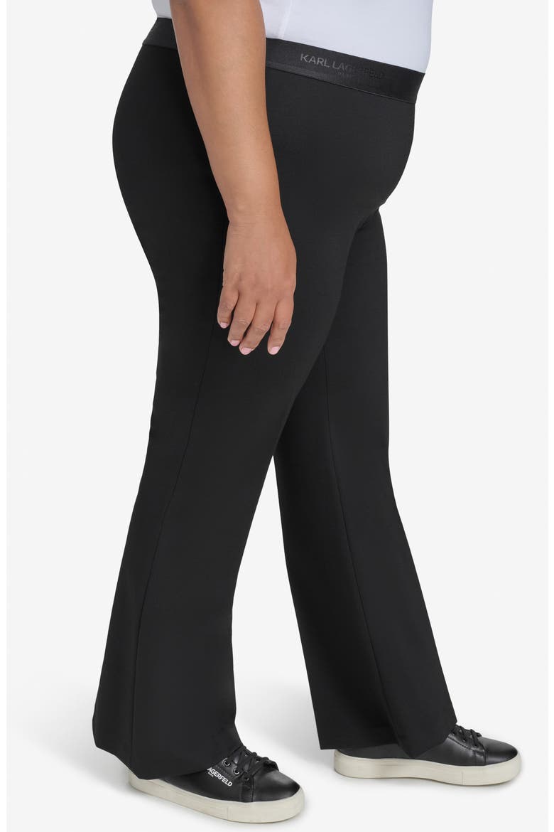 Nylon Blend Compression Pants, Alternate, color, BLACK