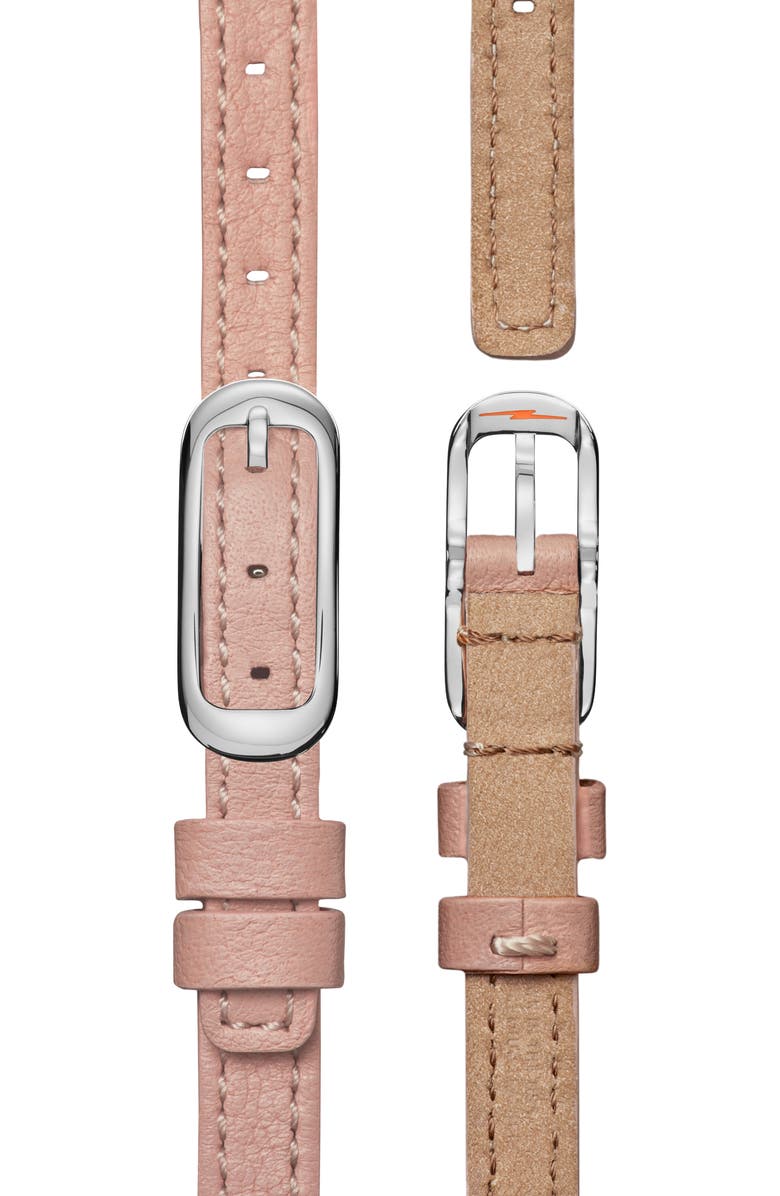 Shinola The Birdy Leather Strap Watch, 34mm, Alternate, color, Light Pink