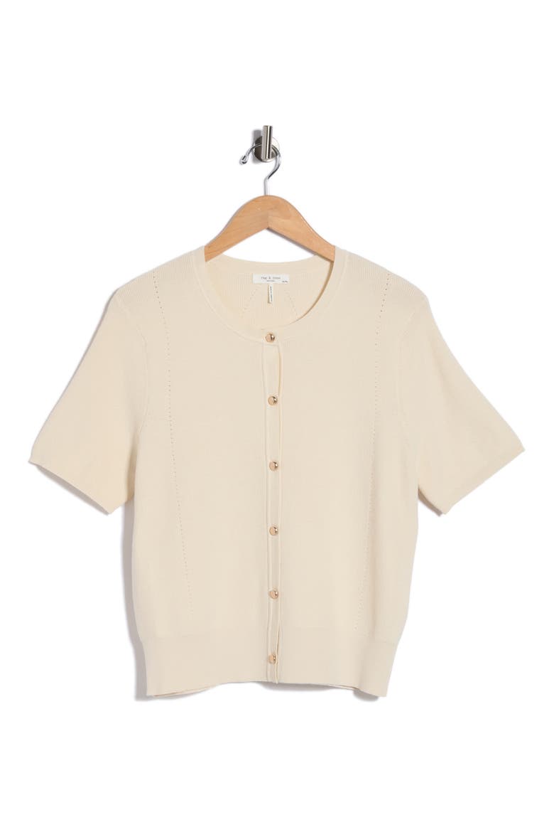 rag & bone Plaza Short Sleeve Crop Cardigan (Women) | Nordstromrack