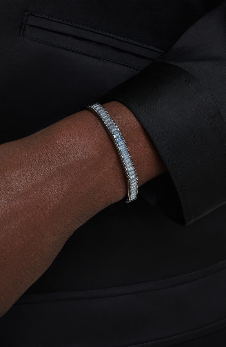 Swarovski Matrix Crystal Bangle, Alternate, color, Grey