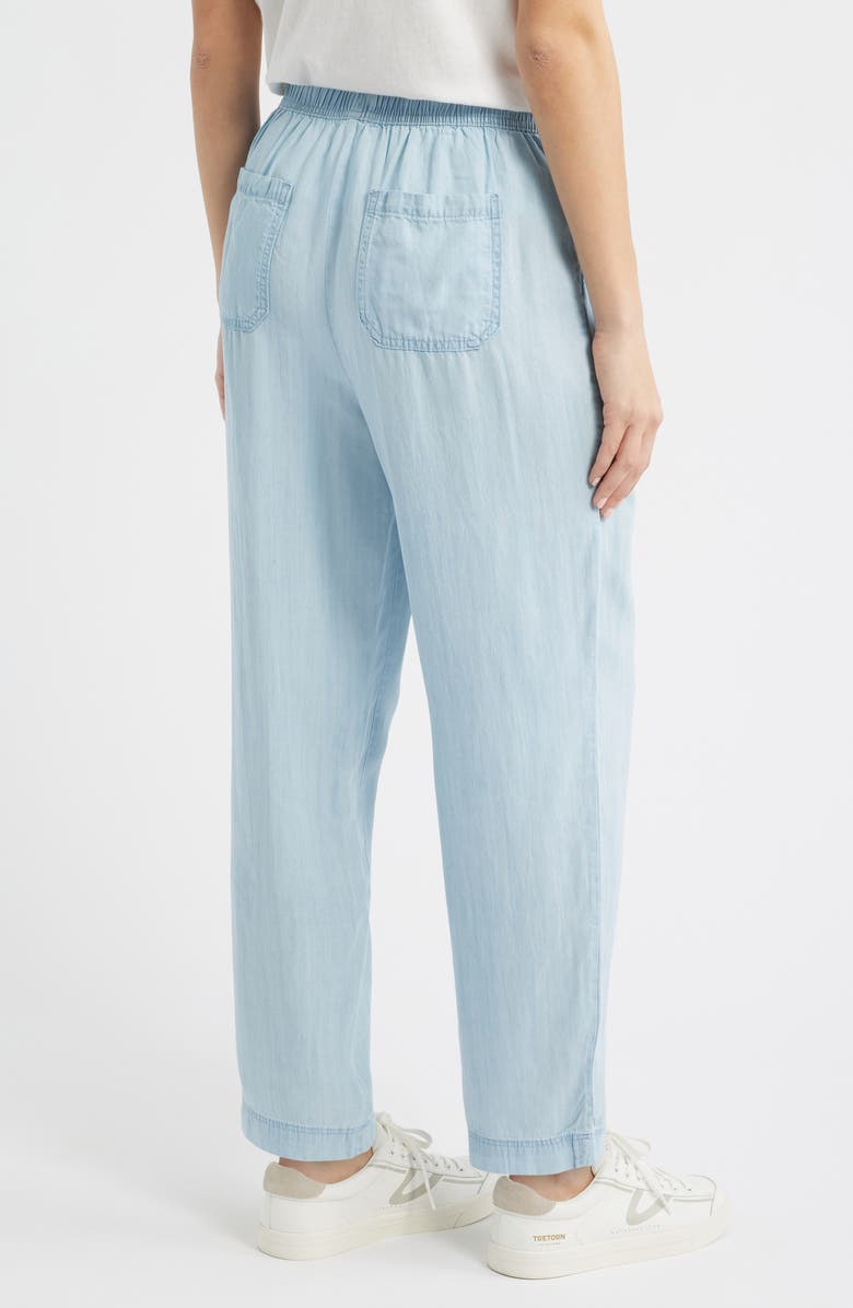 beachlunchlounge Ronni Chambray Pants, Alternate, color, Bleach Wash