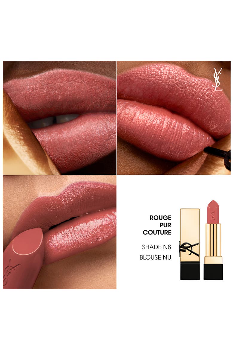 Rouge Pur Couture Caring Satin Lipstick with Ceramides, Alternate, color, N8 BLOUSE NU
