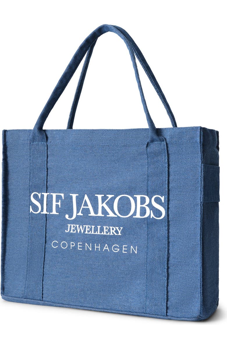 Sif Jakobs Jewellery Tote Bag Denim, Alternate, color, Denim