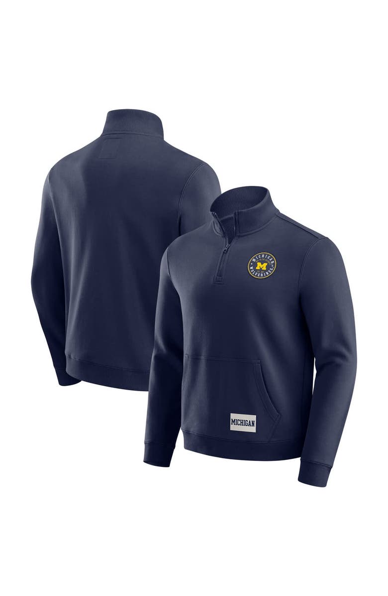 Darius Rucker Collection by Fanatics Men's Darius Rucker Collection by Fanatics Navy Michigan Wolverines Quarter-Zip Pullover, Main, color, Navy