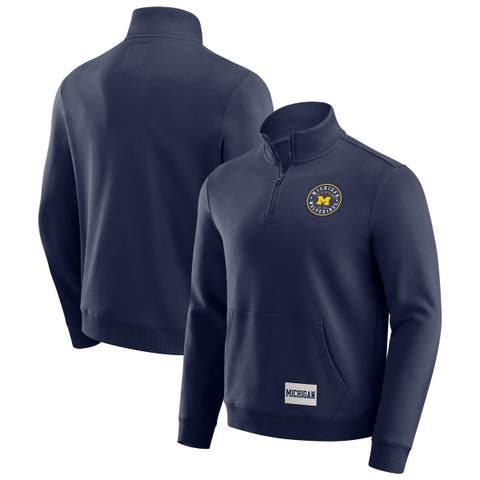 Men's Darius Rucker Collection by Fanatics Navy Michigan Wolverines Quarter-Zip Pullover