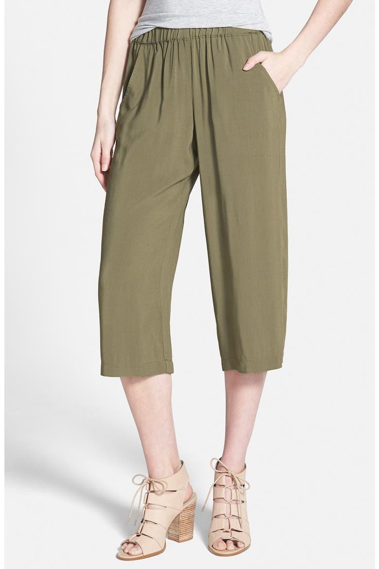Wide Leg Culottes, Main, color, DUSTY OLIVE