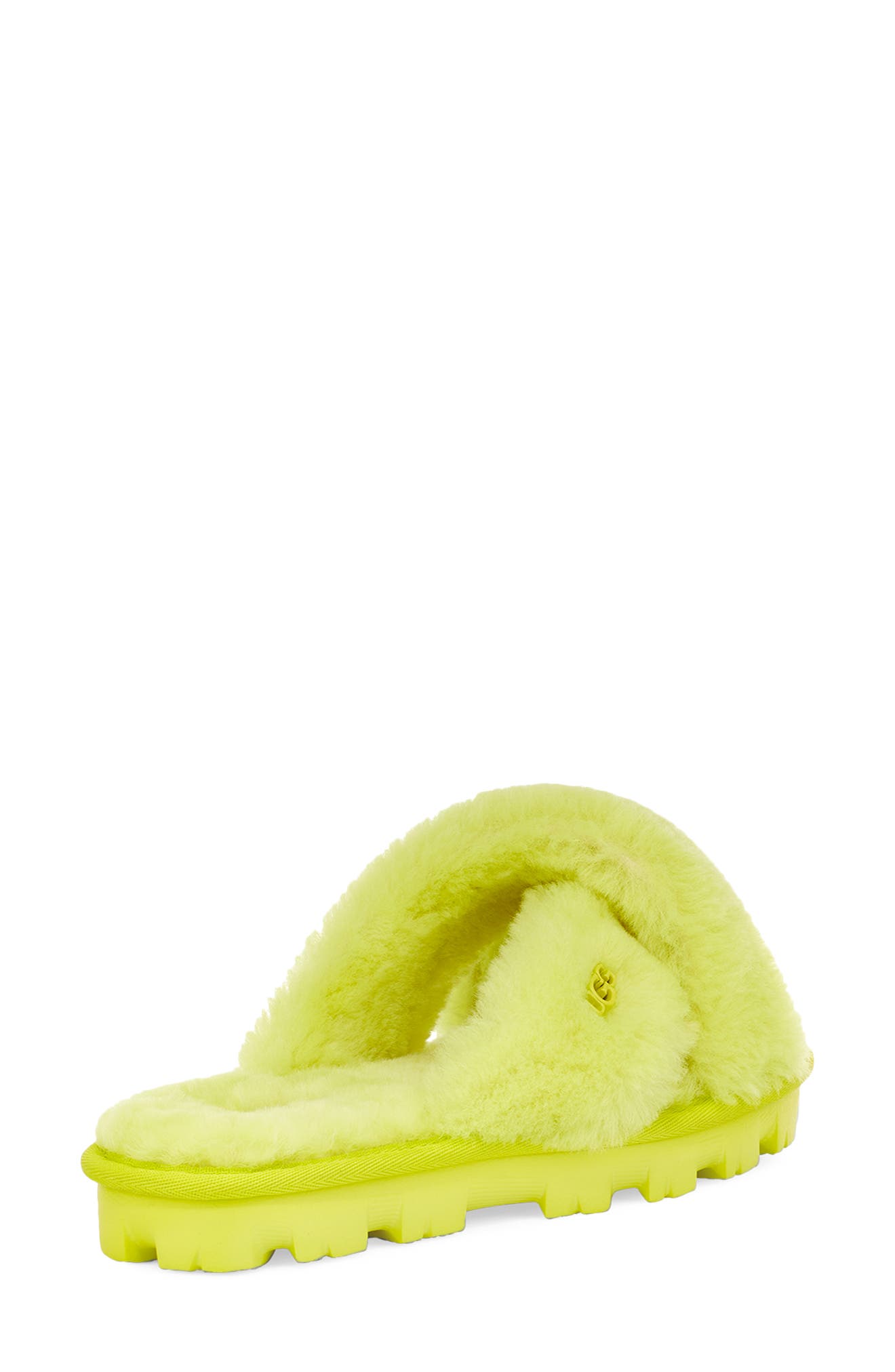 Fuzzette Genuine Shearling Slipper, Alternate, color, SULFUR