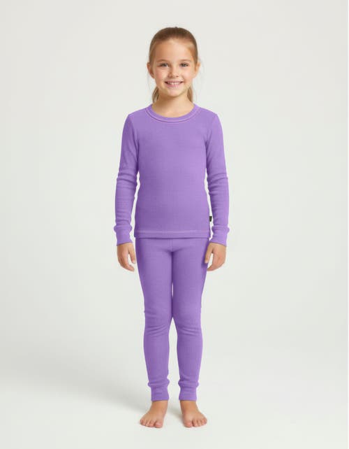 City Threads Babies' Girls Soft & Cozy Thermal Long Johns 2-piece Set In Purple