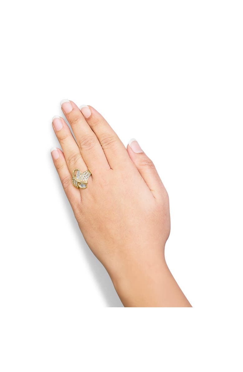 Haus of Brilliance 14K Yellow Gold 1 1/3 Cttw Diamond Bypass Cocktail Ring, Alternate, color, Yellow