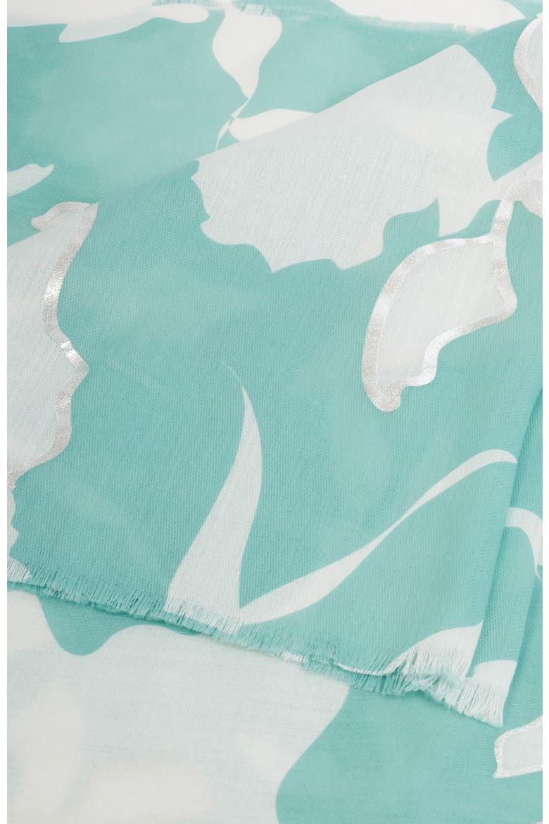 Printed Foil Scarf, Alternate, color, Floral