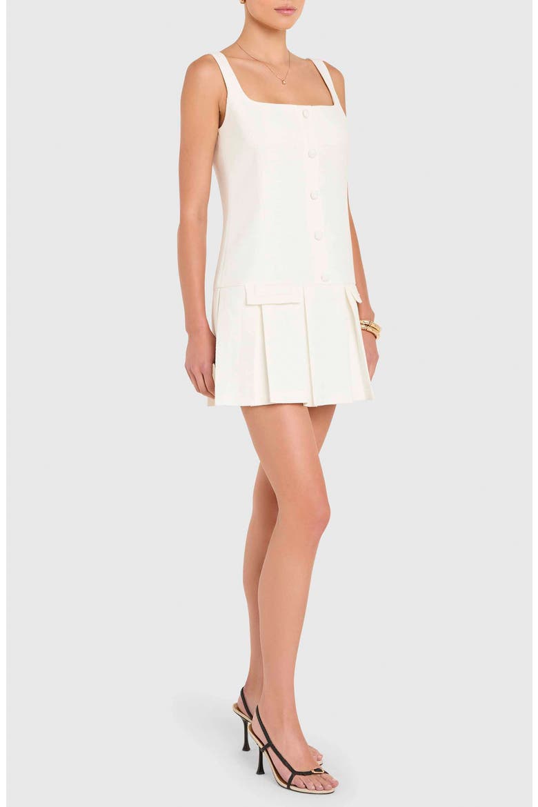 Courtney Pleat Minidress, Alternate, color, IVORY