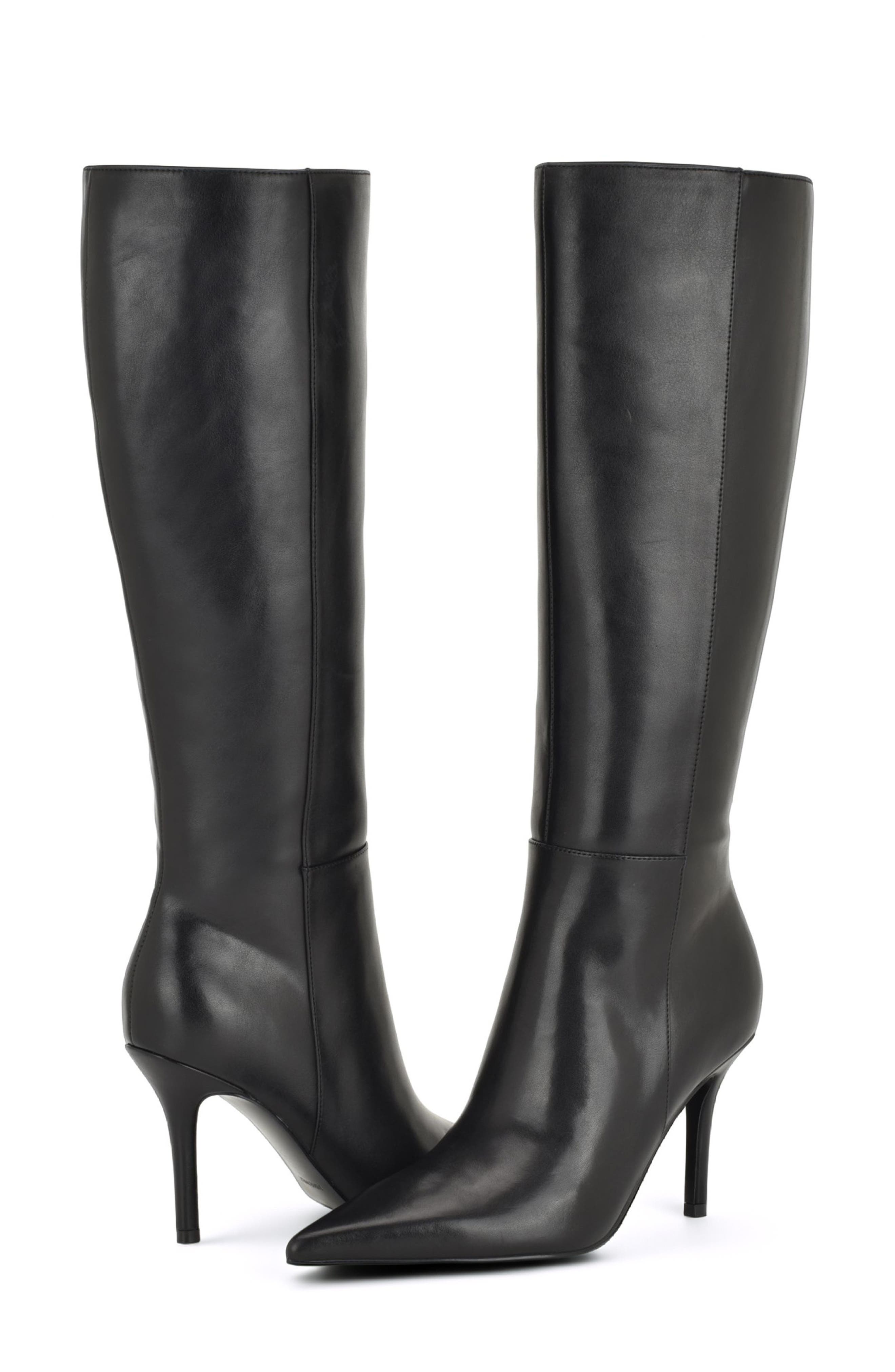 Gerty Wide Calf Knee High Boot, Alternate, color, BLACK