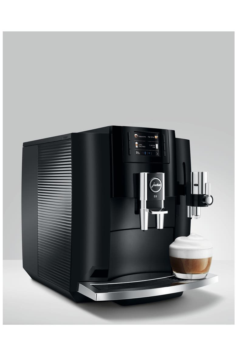 E8 Automatic Coffee Machine, Alternate, color, PIANO BLACK