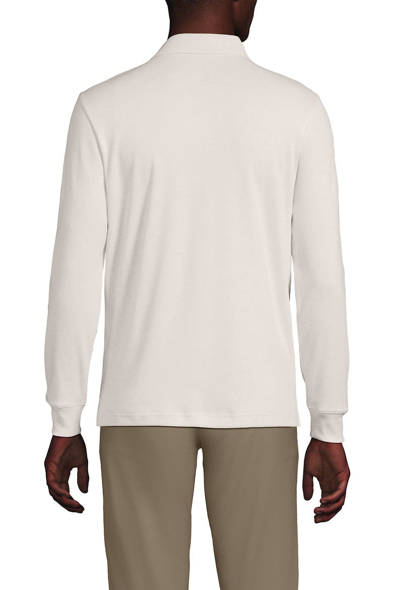 Long Sleeve Cotton Supima Polo Shirt with Pocket, Alternate, color, Soft Canvas Heather