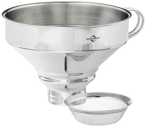 Funnel with Mesh Filter, Stainless Steel, 5-Inch Diameter