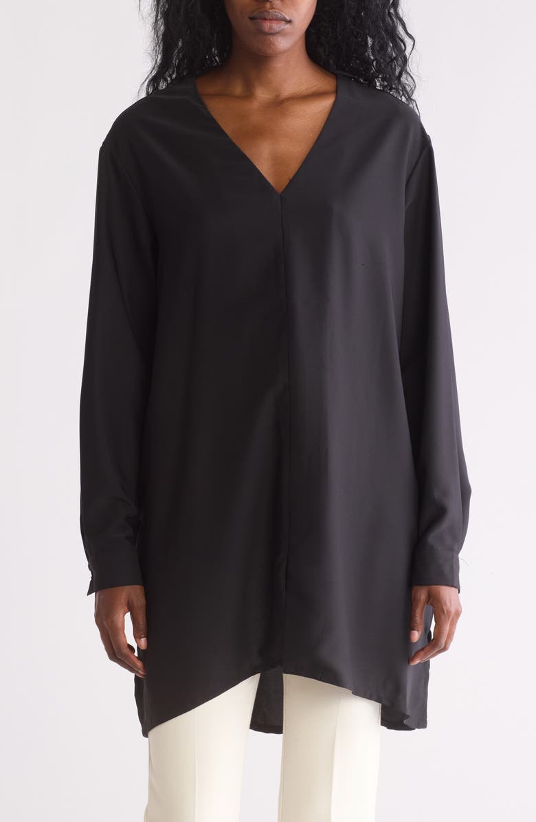 PATRIZIA LUCA Oversize High-Low Tunic, Main, color, Black