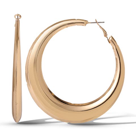 Bold Crescent Hoop Earrings