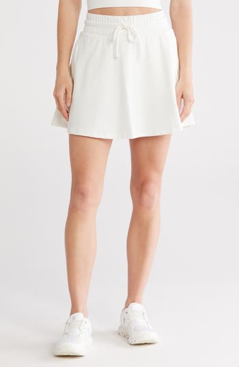 Yogalicious Terry Lounge Skort In White