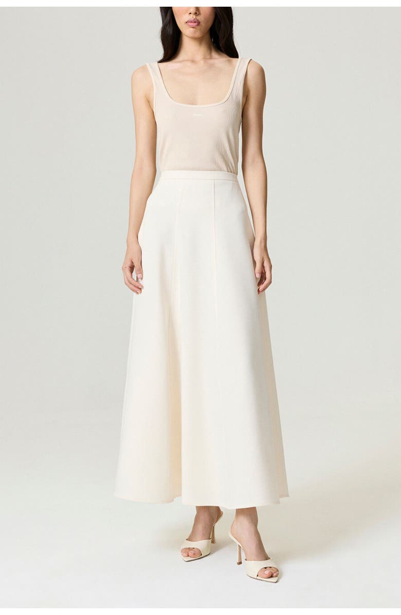 Nocturne Flared Maxi Skirt, Alternate, color, Ivory