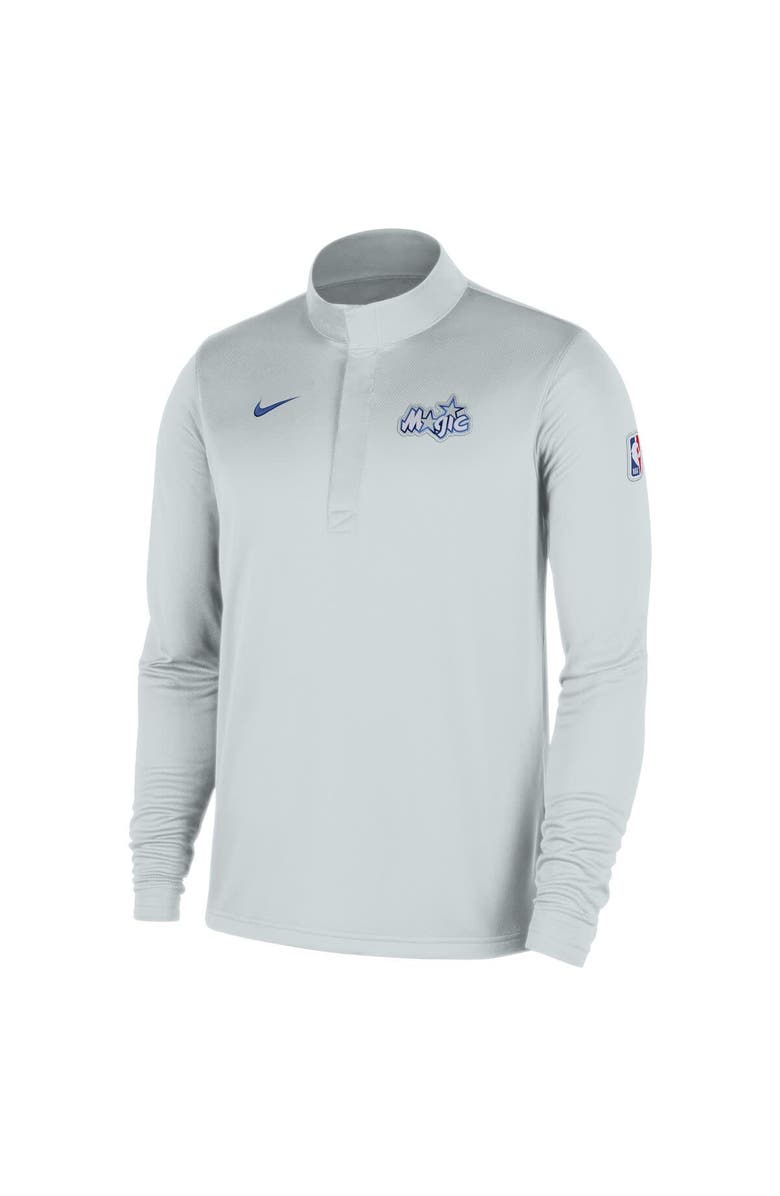 Nike Men's Nike  Silver Orlando Magic 2025/26 City Edition Remix Authentic Coaches Dri-FIT Half-Zip Top, Alternate, color, Silver