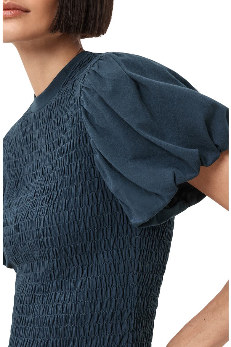 Dael Smocked Puff Sleeve Top, Alternate, color, MIDNIGHT BLUE