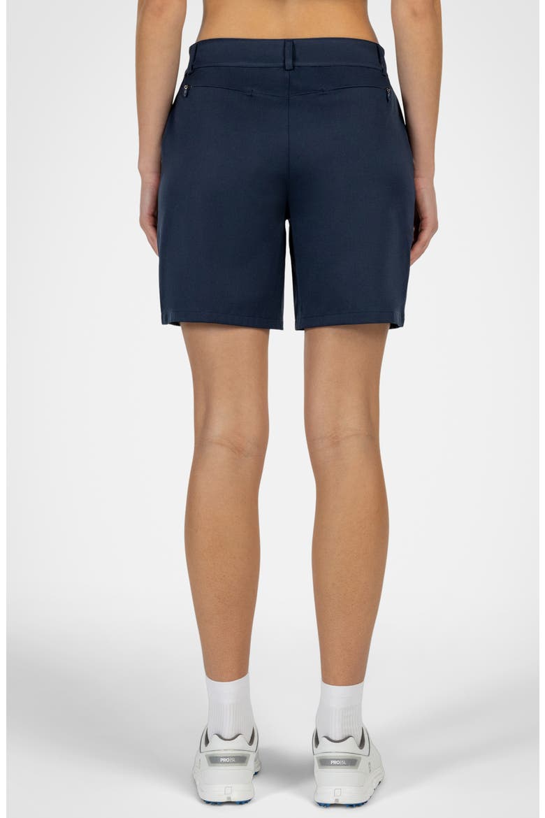 Courseluxe Performance High Waist Shorts, Alternate, color, NAVY