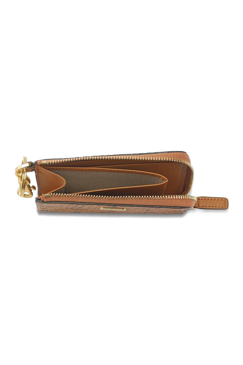 Aren Card Pouch in Visetos, Alternate, color, Cognac