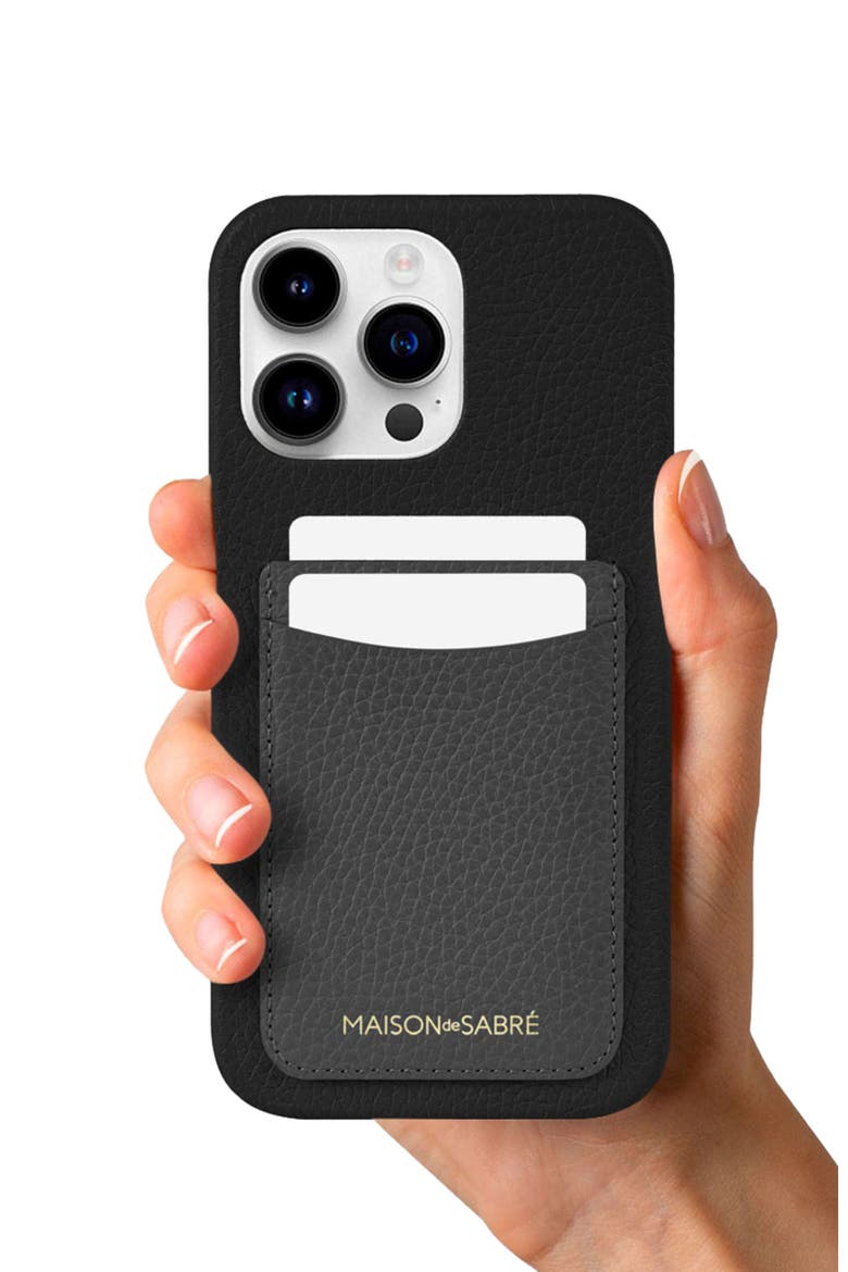 Card Phone Case, Alternate, color, Graphite Caviar