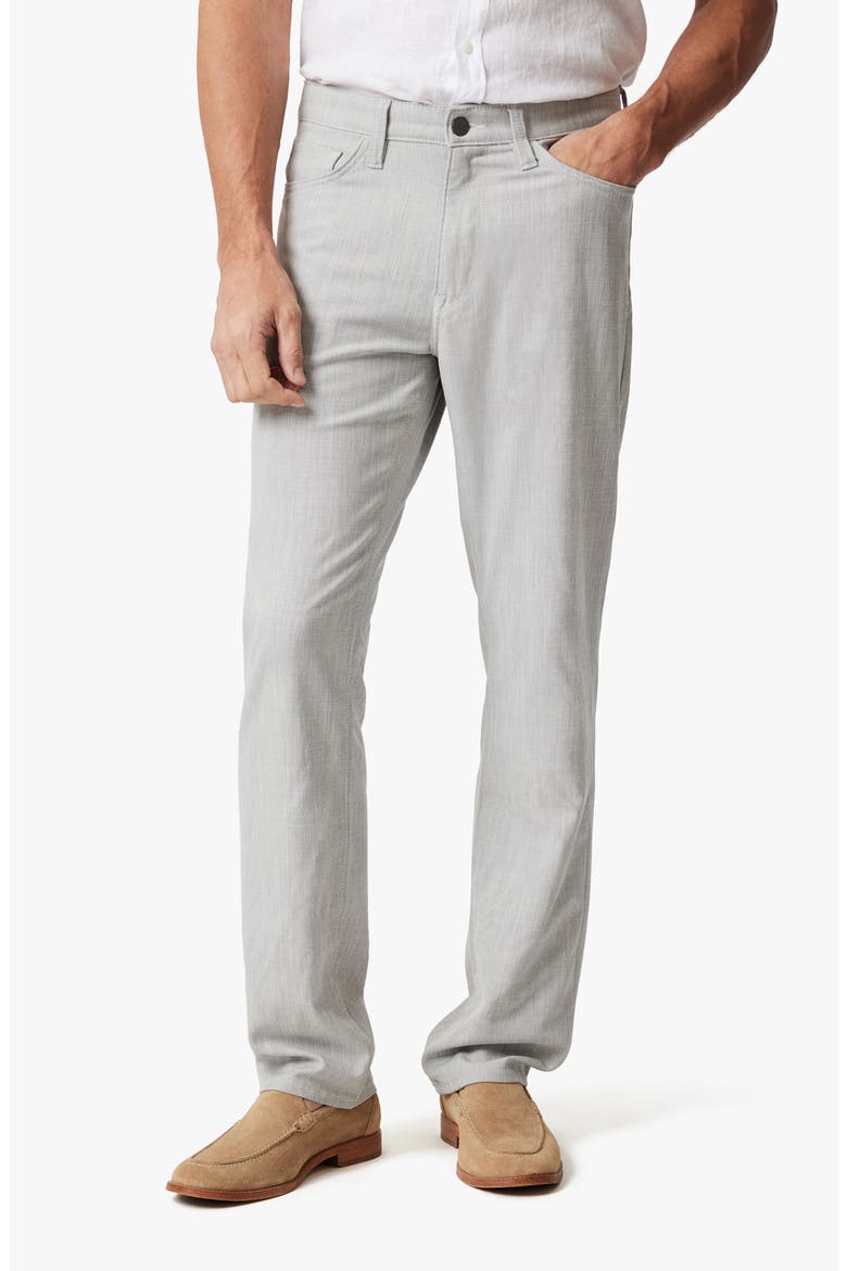 Marcus Slim Straight Leg Stretch Twill 5-Pocket Pants, Main, color, BONE CROSS HATCH TWI