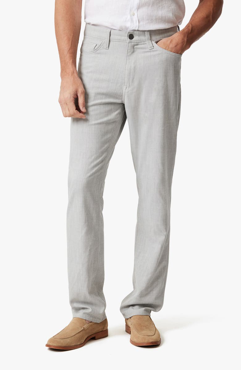 Mavi Jeans Marcus Slim Straight Leg Stretch Twill 5-Pocket Pants, Main, color, Bone Cross Hatch Twill