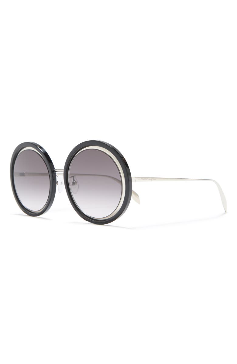 McQueen Alexander McQueen 53mm Round Sunglasses, Alternate, color,