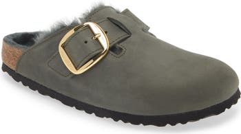 Birkenstock Boston Big Buckle Genuine Shearling Lined Clog Birkenstock Boston Big Buckle Genuine Shearling Lined Clog